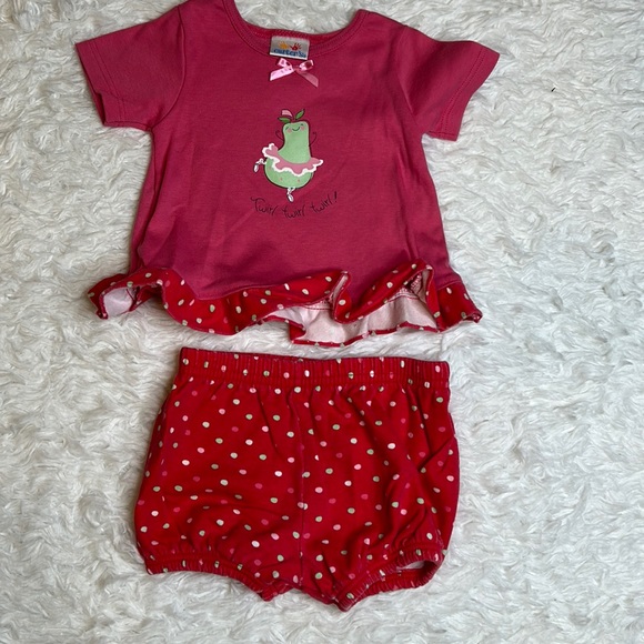 Carter’s Girl Baby 9-12M Pink Polka Dot Pear Twirl Two Piece Set - Picture 2 of 9